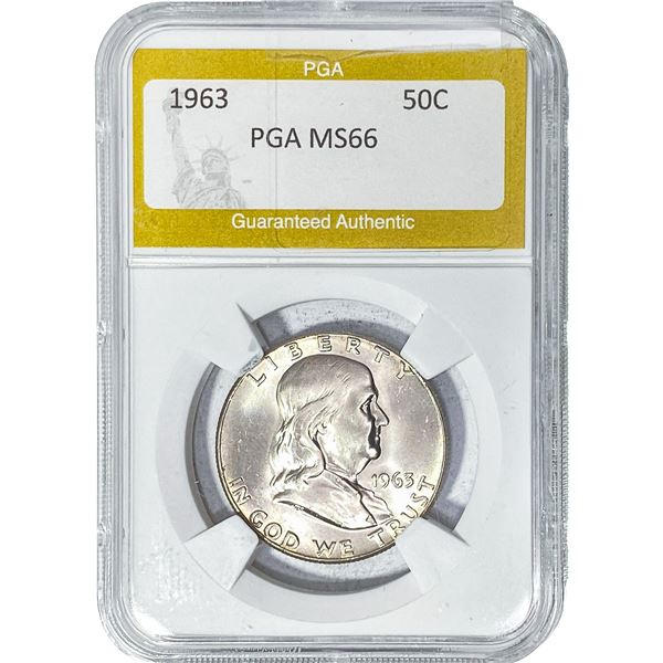 1963 Franklin Half Dollar PGA MS66