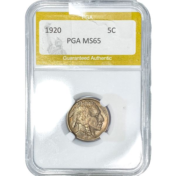 1920 Buffalo Nickel PGA MS65