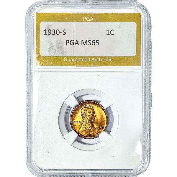 1930-S Wheat Cent PGA MS65 RD