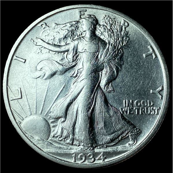 1934-S Silver Half Dollar CHOICE AU