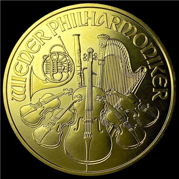 2002 1 oz Gold 100 Euro Austrian Philharmonic  SUPERB GEM BU