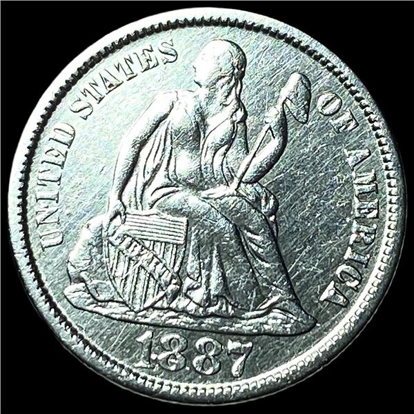 1887-S Silver Seated Liberty Dime  UNCIRCULATED