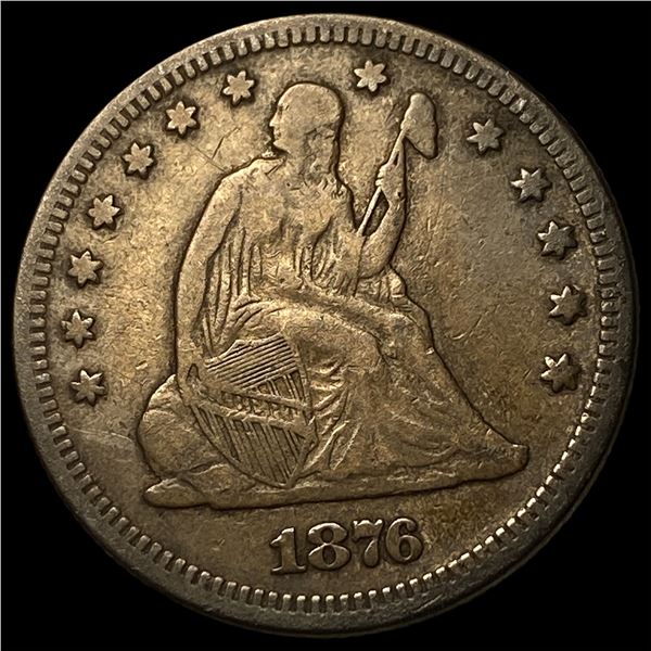 1876 Seated Liberty Quarter NEARLY  UNCIRCULATED