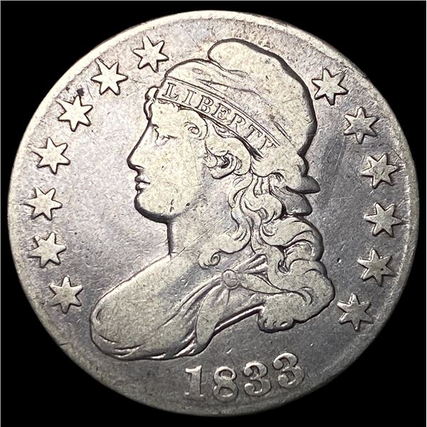 1833 Capped Bust Half Dollar LIGHTLY  CIRCULATED