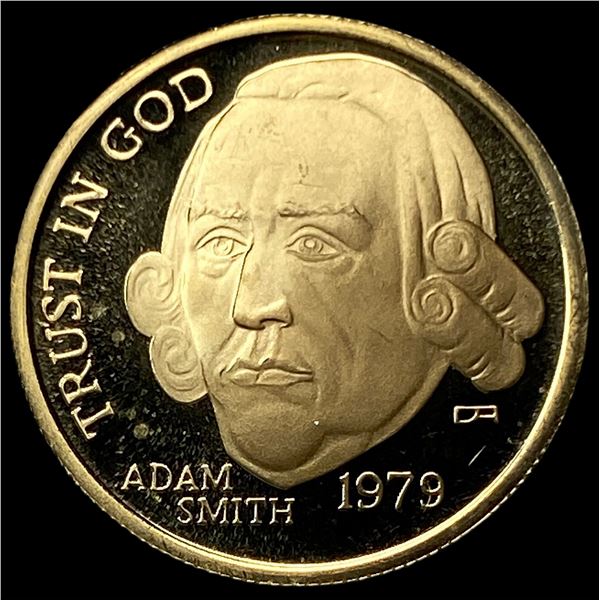 1979 Gold 1/10 oz Adam Smith Medal GEM PROOF