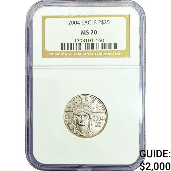 2004 1/4oz Platinum Eagle $25 NGC MS70