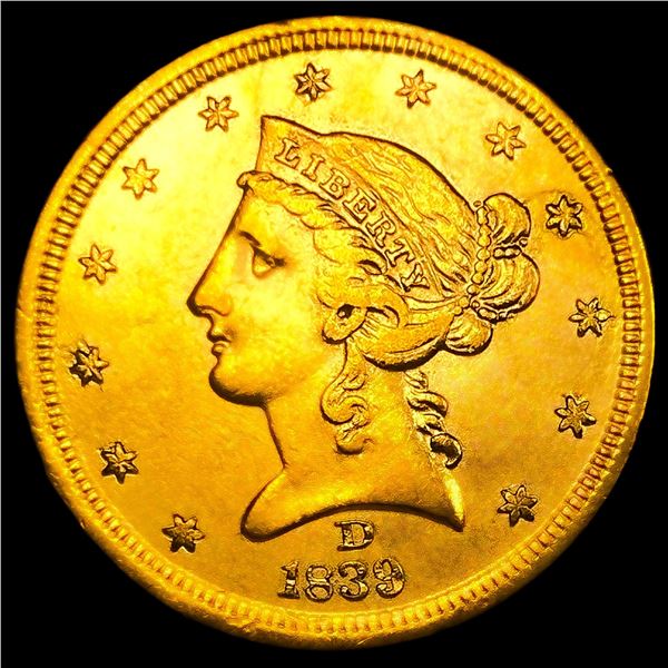 1839-D $5 Gold Half Eagle