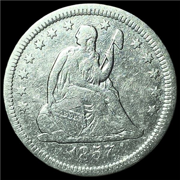 1857 Seated Liberty Quarter LIGHTLY  CIRCULATED