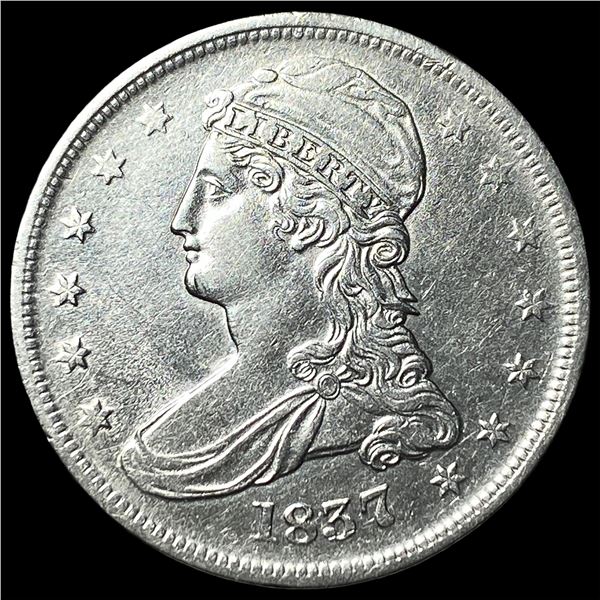 1837 Capped Bust Half Dollar ABOUT  UNCIRCULATED