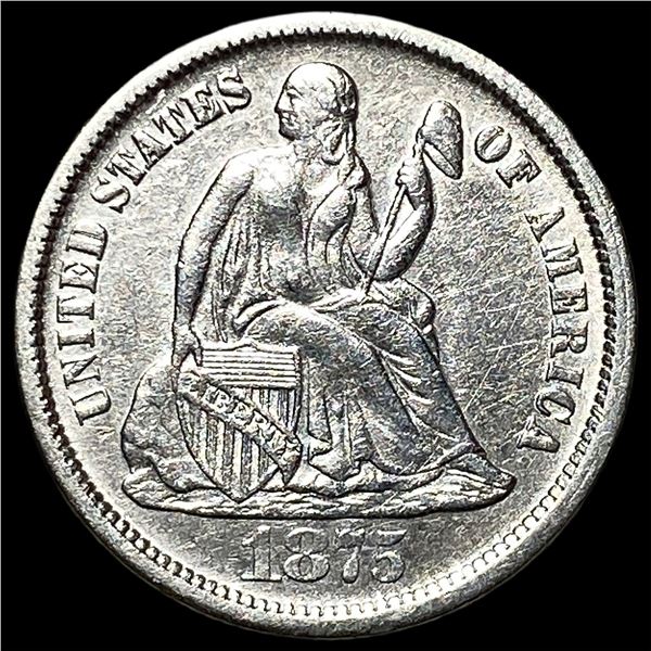 1875-CC Silver Seated Liberty Dime CLOSELY  UNCIRCULATED
