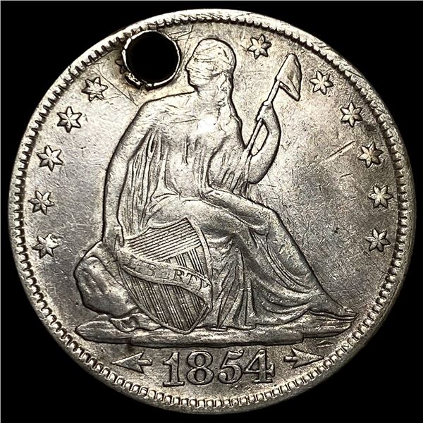 1854 Arrows Seated Liberty Half Dollar HIGH  GRADE