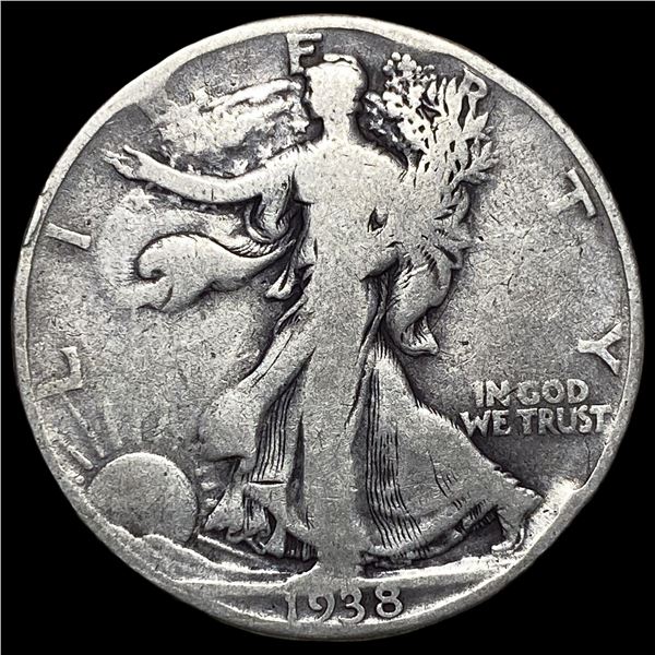 1938-D Silver Walking Liberty Half Dollar  NICELY CIRCULATED