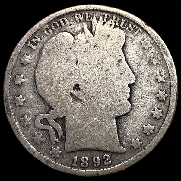 1892 Silver Barber Quarter NICELY CIRCULATED