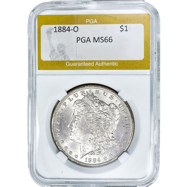 1884-O Morgan Silver Dollar PGA MS66