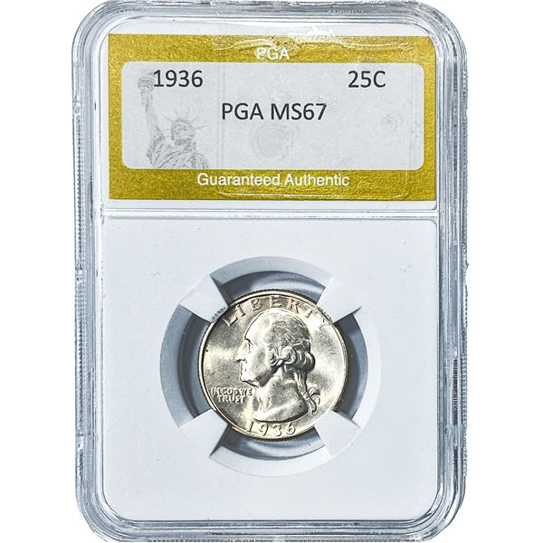 1936 Washington Silver Quarter PGA MS67