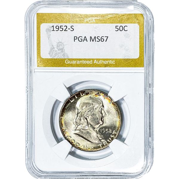 1952-S Franklin Half Dollar PGA MS67
