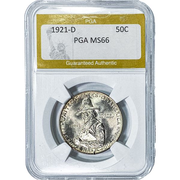 1921-D Pilgrim Half Dollar PGA MS66