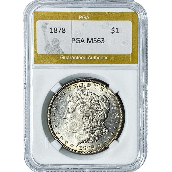 1878 Morgan Silver Dollar PGA MS63