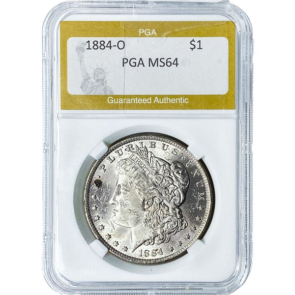1884-O Morgan Silver Dollar PGA MS64