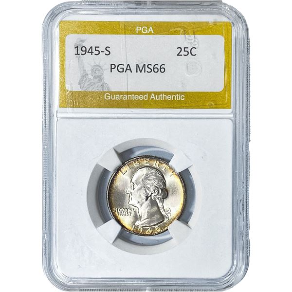 1945-S Washington Silver Quarter PGA MS66