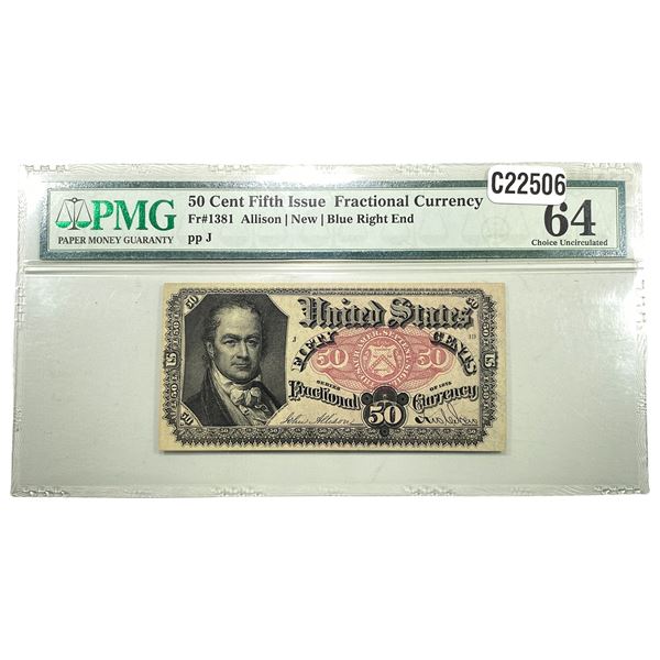 1875 U.S. 50C 5th Issue Fractional Currency  CU 64