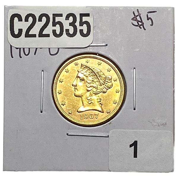 1907-D $5 Gold Half Eagle