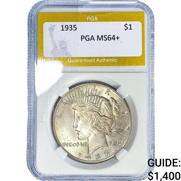1935 Silver Peace Dollar PGA MS64+