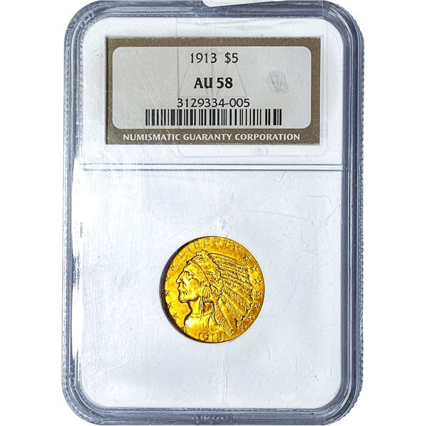 1913 $5 Gold Half Eagle NGC