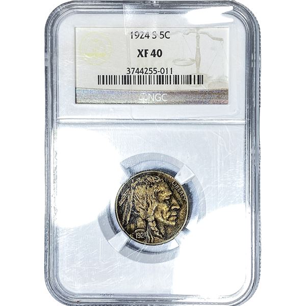 1924-S Buffalo Nickel NGC XF40
