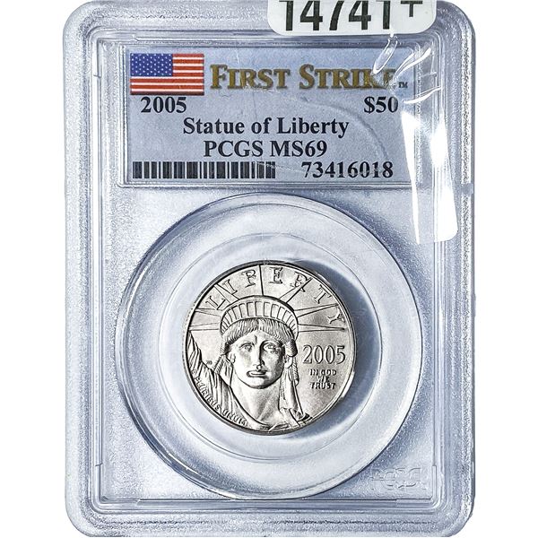 2005 $50 Platinum Liberty 1/2oz PCGS MS69