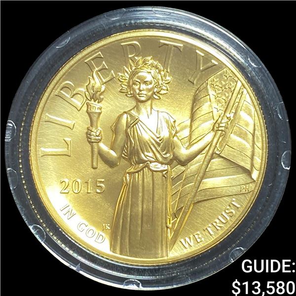 2015 US Mint 1oz Gold $100 American Liberty w/ Box