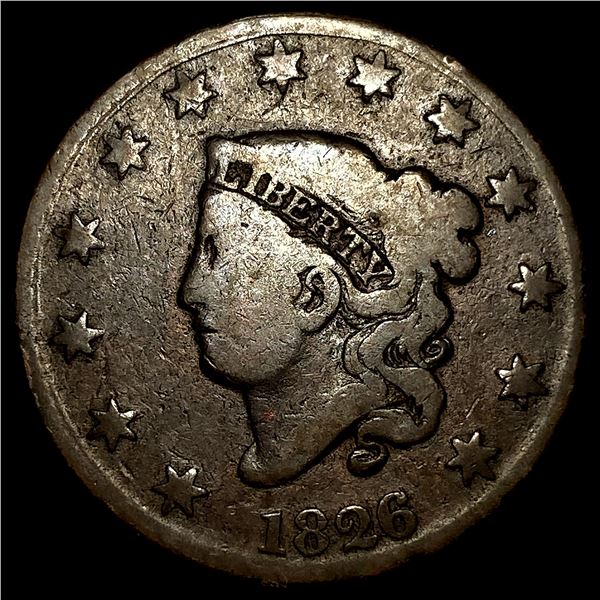 1826 Coronet Head Large Cent NICELY CIRCULATED