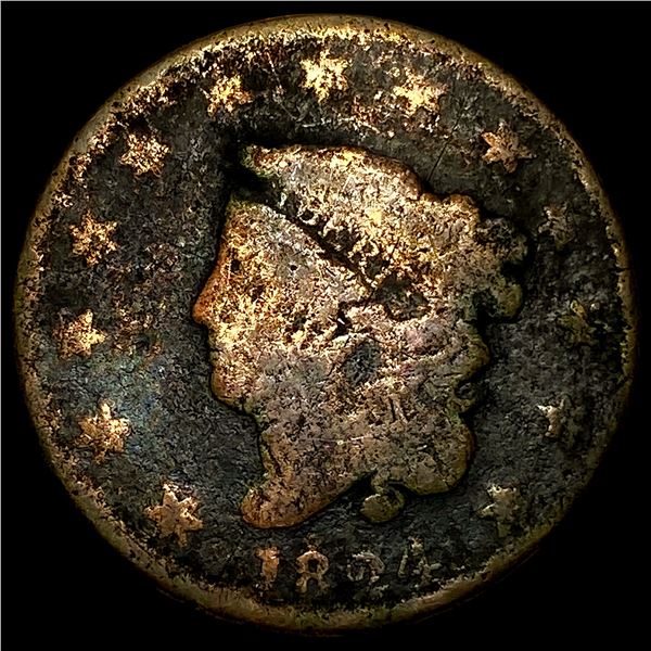 1844 Braided Hair Large Cent NICELY CIRCULATED