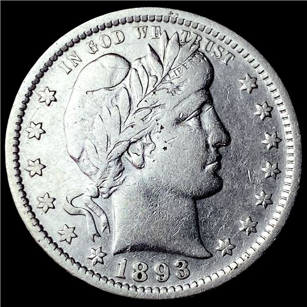 1893 Barber Silver Quarter CLOSELY UNCIRCULATED