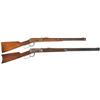 Image 1 : Two Winchester Lever Action Long Guns -A) Winchester Model 1894 Saddle Ring Carbine with Shotgun But