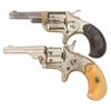 Two Antique Colt Pocket Revolvers -A) Colt New Line 22 Etched Panel Revolver  B) Colt Open Top Pocke