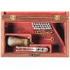 Unmarked Wooden Case for Percussion Revolver with Accessories