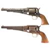 Image 1 : Two Remington New Model Army Revolvers -A) U.S. Remington New Model Army Percussion Revolver  B) Rem