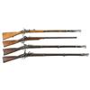 Four Long Guns -A) Werndl Breechloading Rifle  B) Unmarked Breechloading 10 Gauge Percussion Shotgun