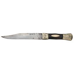 Civil War Era Alexander Sheffield Bowie Knife with Patriotic and New York Themed Markings