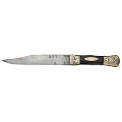 Civil War Era Alexander Sheffield Bowie Knife with Patriotic and New York Themed Markings