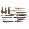 Image 1 : Seven Reproduction Nazi Daggers and Three Powder Flasks