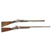 Image 1 : Two Antique Breechloaders -A) J.C & A. Lord Single Shot Breechloading Snider Patent Carbine  B) Fren
