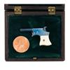 Image 1 : Cased Miniature Copy of a Remington Vest Pocket Deringer with Ivory Grips