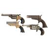 Image 1 : Two Revolvers & Two Pistols -A) Moore's Patent Teatfire Double Action Revolver  B) C. Sharps Model 2