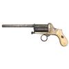 Image 1 : Unique European Pinfire Pepperbox/Revolver with Ivory Grips
