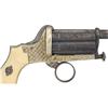 Image 2 : Unique European Pinfire Pepperbox/Revolver with Ivory Grips