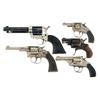 Image 1 : Five Revolvers -A) Colt Frontier Scout Single Action Revolver  B) Colt New Police Model Double Actio