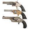 Image 1 : Three Antique Revolvers -A) Smith & Wesson Model Number 1 2nd Issue Single Action Revolver  B) Rolli
