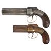 Image 1 : Two Pepperbox Pistols -A) Allen & Thurber Pepperbox  B) Manhattan Six Barrel Pepperbox